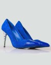 Pantofi Stiletto Albastri H1638-3