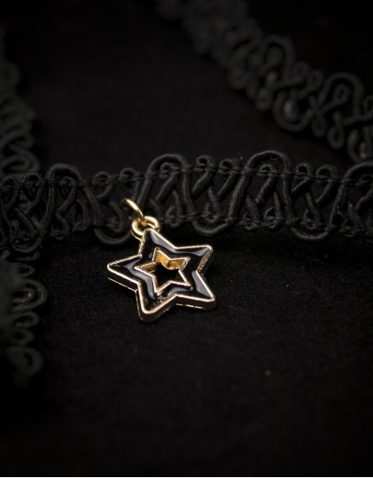 Colier Choker Tattoo cu Pandantiv Steluta LG00111 Colier Choker Tattoo cu Pandantiv Steluta LG00111