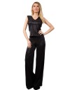 Compleu Pantaloni Evazati cu Top Negru NS00174 Compleu Pantaloni Evazati cu Top Negru NS00174
