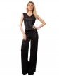 Compleu Pantaloni Evazati cu Top Negru NS00174