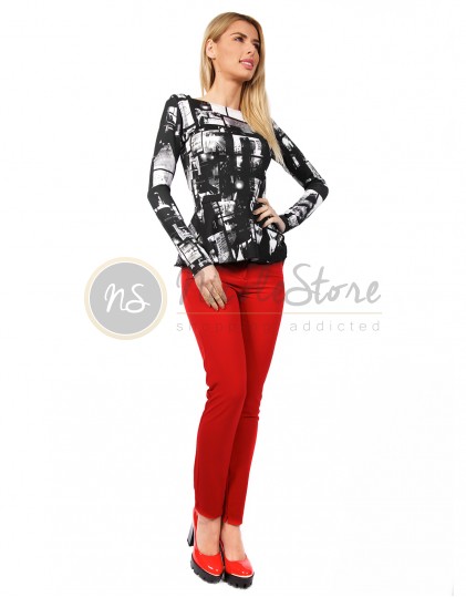 Pantaloni Rosii Conici NS00195