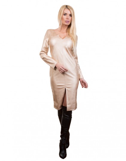 Rochie Piele Ecologica Aurie NS00132 