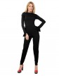 Salopeta Lunga Neagra cu Volanase NS00163
