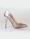Pantofi Stiletto Argintii H1637-5
